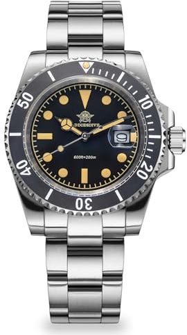 ADDIESDIVE Analoge Herrenuhr Quartz Uhr Leuchtend 20bar wasserdicht Herren-Taucheruhr AD2054
