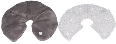 Brustgelpackung, Offenes Schraubenform-Design, Heiße, Kalte Kompresse, 2er-Pack Stoffhülle Zum Stillen (GREY)