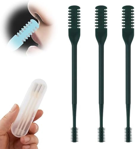 Tagliacapelli 2 in 1, 2024 nuovo coltello per peli nasali double face, strumento per la rimozione dei peli narici, tagliacapelli manuale portatile girevole a 360° per uomo e donna (verde scuro, 3