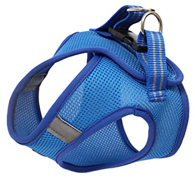 MERRYHAPY Atmungsaktives Katzen Brustgeschirr Verstellbares Weste- Langlebiges Leichtes Katzenbrustgeschirr Blau Sicheres No-Pull Pet Vest Harness Komfortables Brustgeschirr Für Katzen