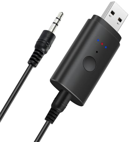 Boannice Transmisor de Audio Bluetooth USB, Apto para PC,TV,PS4,PS5,Adaptador Bluetooth de Auriculares, Adaptador de Audio Inalámbrico con 3.5mm AUX
