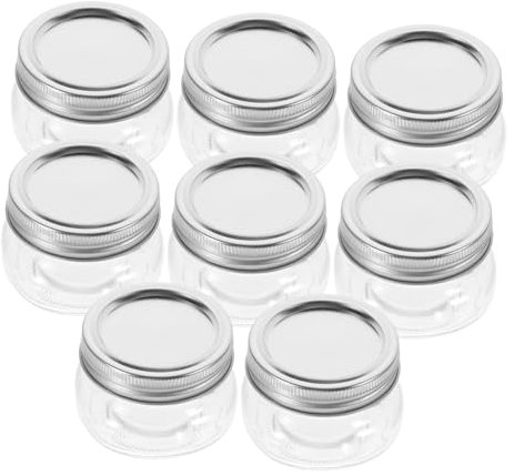 PRETYZOOM 8 Piezas Frascos Sellados Pequeños De Vidrio Frascos De Mermelada Para Conservas Mini Tapa Para Cocina Almacenamiento De Alimentos