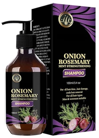 Shampoo alla cipolla, shampoo biologico per la crescita dei capelli arricchito con olio di cipolla rosema, detergente idratante delicato per cuoio capelluto, lucentezza morbida, anti-perdita e