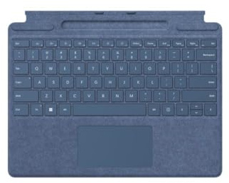 Microsoft Surface Pro Signature Keyboard, Sapphire UK layout compatible with surface Pro X, 8, 9 and 11 (Renewed)