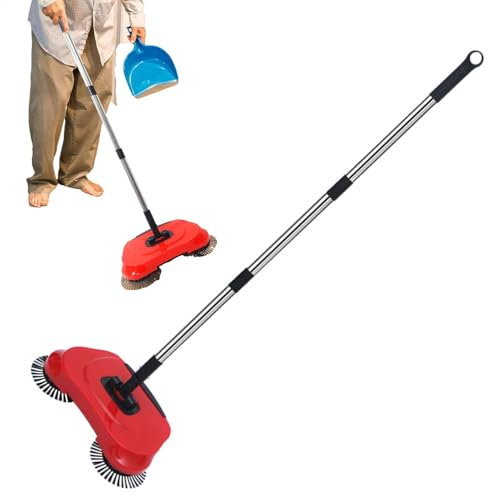 Barredora para alfombras, barredora no eléctrica | Herramientas de limpieza de pisos, barredora de mango ajustable para superficies de madera dura, parquet, laminados