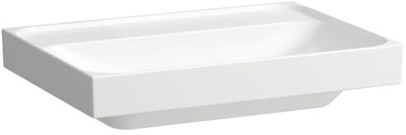 LAUFEN Meda Aufsatzwaschtisch, geschliffen, 650x460mm, ohne Hahnloch, ohne Überlauf, H8161140001121, Farbe: Weiß