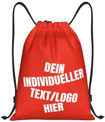 Tingwei Personalisiertes rucksack Turnbeutel mit Kordelzug mit Foto/Logo/Text, personalisierte Sporttasche, Sportbeutel für Herren und Damen,wasserdicht Turnbeutel, Schwimmtasche,Sport