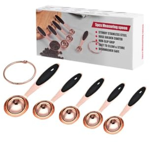Zerodeko 1 Juego Cucharas Medidoras Inoxidable de Alta para Cocina Set Clara para Repostería y Cócteles