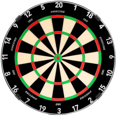 Precise180 - Dartboard Endorphine - Premium Dartboard mit One Piece Zahlenring - 18 Farben - Dartscheibe Nummernring - Dartzubehör