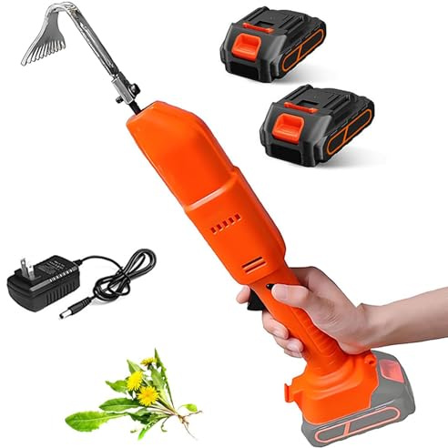 Azada de jardín eléctrica inalámbrica con hoja de acero al manganeso, 2500 RPM para un fácil aflojamiento del suelo en macizos de flores, huertos y parcelas