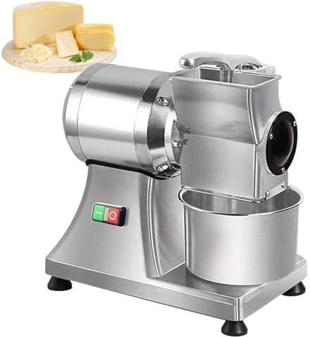 Beachtiful Rallador de Queso Eéctrico, Comercial, para Queso, Mantequilla, Pan y Salvado, Rallador Grande, Rebanador de Queso, Rallador de Acero Inoxidable, para Queso, Mantequilla, Pan y Salvado