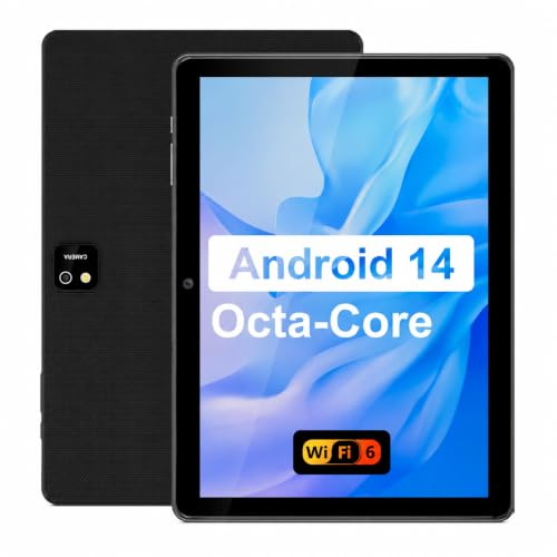 AWOW Tablet 10 Zoll Android 14 Octa-Core 8GB+64GB (1TB TF erweiterbar) – WiFi 6, Bluetooth 5.0, 5000mAh, 1280×800 IPS, Dual Kamera, Typ-C, nur mit Ladekabel