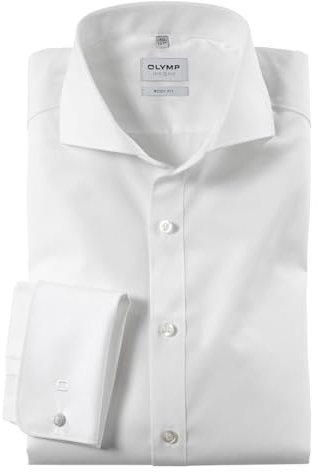 OLYMP Level Five Body fit Hemd Langarm ohne Manschettenknopf beige Größe 38