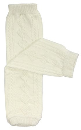 allydrew Solid Baby Leg Warmer & Solid Toddler Leg Warmer for Boys & Girls, Cable Knit White