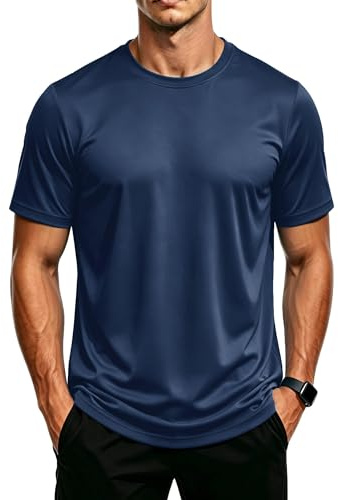 MAGCOMSEN Herren UV-Schutz Sportshirt UPF 50+ Schnelltrocknend Atmungsaktiv Rashguard T-Shirt