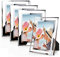 ASelected Bilderrahmen Glas 4er Set für Bilder 10x15 cm Glas Fotorahmen Photo Frame Glass Foto Rahmen Hochzeit Familie