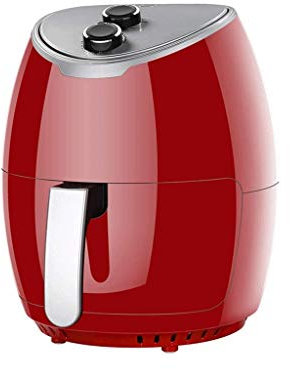 Compact Air Fryer Oven Cooker with Temperature Control, Non Stick Fry Basket, Recipe Guide + Auto Shut of Feature, 4L (Color : Rosso) Commemoration Day lofty ambition