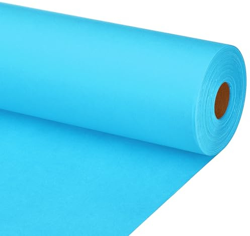 PATIKIL Zeichenpapierrolle 90cm x 40m Zeichenpapier 80 g/m² Papierrolle Kraftpapier Malpapier Skizzenpapier Bastelpapier für Staffelei Malen Handwerk Geschenkverpackung Hellblau