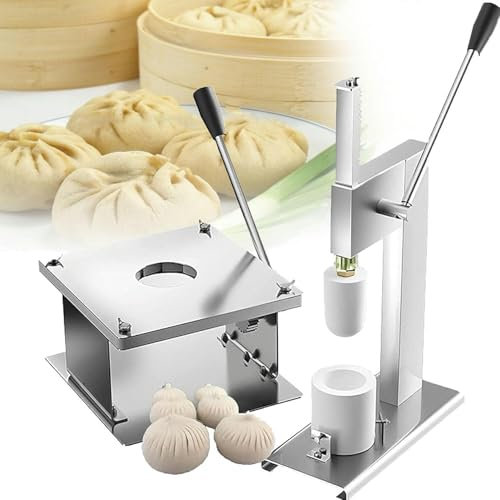 GFXYQPDNV Commercial Baozi Maker,Manual Bun Making Machine, with 3 Molds Bun Dumpling Maker for Pressing Dough Making Buns, Baozi Making Mold for Cooking Cream Buns Steamed Buns (Color : Large)
