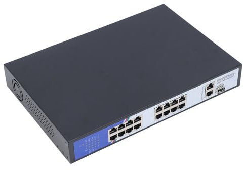 Naroote Switch Ethernet, Hub di Rete 4KV con Protezione Fulmini, 38 Gbit/s, 100–240 V, 19 Porte per Copertura Wireless (Plug dell'UE 100-240 V.)