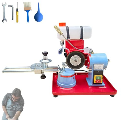 Affûteuse de lames de scie électrique 370 W, affûteuse de lames de scie circulaire avec échelle de précision, meuleuse d'angle rotative à injection d'eau 2850 tr/min, pour bois