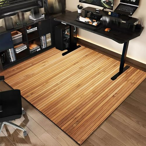 HaeBnug Alfombra Silla Ruedas Gaming Oficina, Protectora para Suelos Duros, Alfombras Sillas Ruedas Antideslizante Alfombra Silla Gaming Gaming Protector de Suelo para Laminado, Parqué 180 x 200 cm