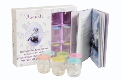 Coffret Yaourts: Un livre de 40 recettes et 6 pots en verre
