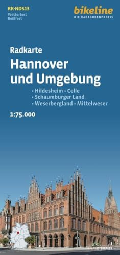 Radkarte Hannover und Umgebung (RK-NDS13): Hildesheim – Celle – Schaumburger Land – Weserbergland – Mittelweser (Bikeline Radkarte)