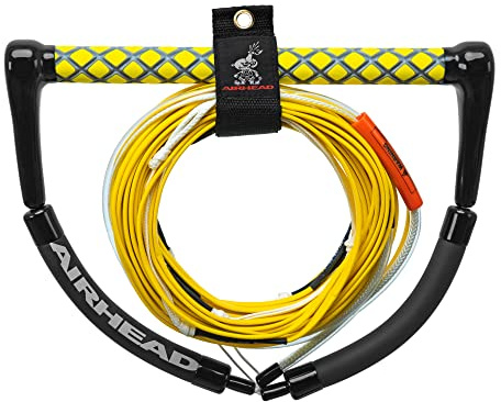 Airhead Dyneema Flat Line Wakeboard Rope, 4 Sections, 70-Feet, Yellow