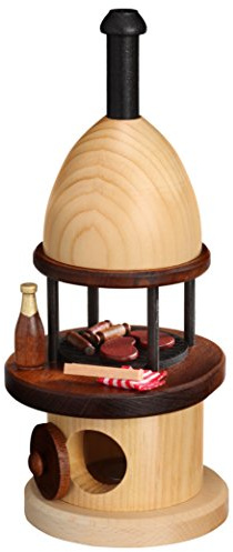 DWU Drechselwerkstatt Uhlig | Handgefertigter Räucherofen | Traditionelles Räuchermännchen aus dem Erzgebirge | Weihnachtsdeko | 24 cm | Grillofen
