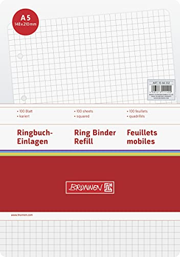 5x Brunnen Ringbucheinlage A5 kar 100Bl