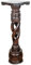 livasia gedrehte Deko Holzsäule 60cm – Antik-Look Podest, Blumensäule, Dekosäule aus Albiziaholz – Balinesische Handwerkskunst, Nachhaltig und Einzigartig (Braun)