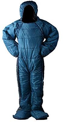 SICOFD Schlafsack Anzug Deckenschlafsack Mumienschlafsack, Schlafsack für Erwachsene mit Armen und Beinen Leicht Wandern Im Freien Reiseschlafsack Winter Zelt Camping Travel Outdoor,L