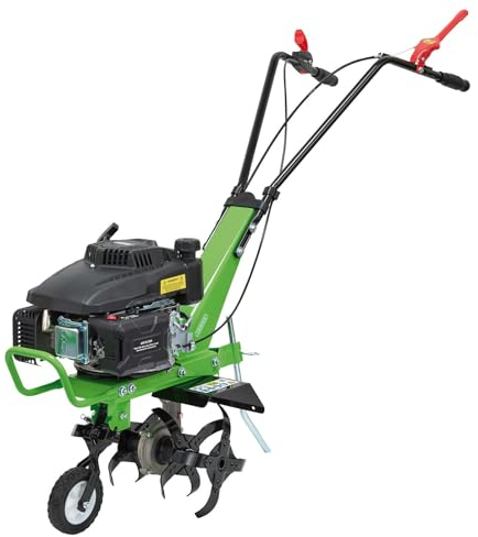 Draper 161cc Self-Propelled Petrol Tiller and Cultivator |3.75kW 4 Stroke 9HP Engine Rotavator | 6 Blades Rotation Speed 110 rpm | Tilling Width 560 mm | Tilling Depth 260mm|04604