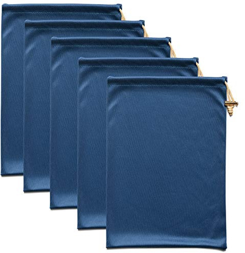 Valante Set of 5 Microfiber Drawstring Storage Bags for Intimate Products (Large Size Set)