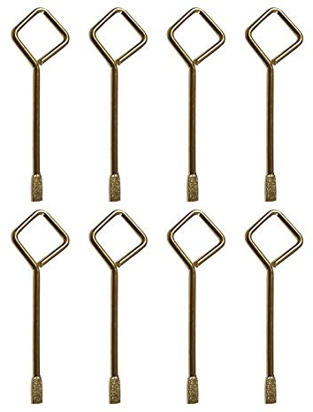 Interior Bedroom Bathroom Door Emergency Key, Key Pin for Interior Privacy Door Lock Compatible, Square Ring- 8 Pack