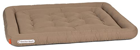 Doctor Bark Hundekissen - orthopädisches Hundebett, 95°C waschbar, hygienisch, robust & bequem (L - 90x70 cm, Goldbraun)