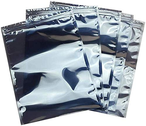 100pcs Premium Anti-Static Resealable Bags, 17 X 22cm 6.7''x8.7 Plastic Static Free Bag for Motherboard SSD HDD ddr3 Ram Computer Electronic Components