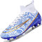 Donbest Botas de Fútbol Hombre Zapatos de Fútbol Spike Aire Libre Niños Multitacos Calzado de Fútbol Tacos de Fútbol Zapatillas de Fútbol Profesionales Ligero,White,EU36