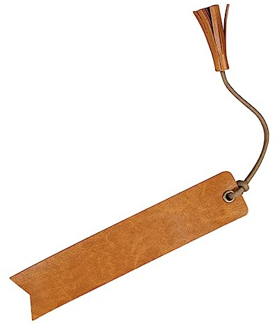 GRIRIW Leeres Lesezeichen aus Pu Leder mit Retro Design für Studenten und Lehrer Selbstgemacht Anpassbar Dekoration für Hochzeit und Muttertag Zufällige Farbe