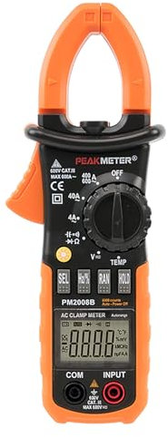 MS2008B Digital Clamp Multimeter, Digital Clamp Meter, Auto Range Current Clamp Ammeter Voltmeter, Leakage Clamp Meter 4000 Counts Ac Dc Ammeter, Display Current Meter