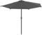 IDMarket - Mezza Ombrellone da Balcone Spiaggia Corte Grigio 2,7x1,35 M con Copertura