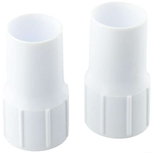 Manicotto per tubo flessibile della piscina, mano sinistra, 38 mm, per tubo di aspirazione della piscina, adattatore in plastica bianca, raccordo a vite facile da collegare, confezione da 2 pezzi di