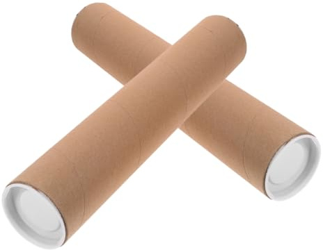 Gadpiparty 2 Stück Versandhülsen Rund aus Kraftpapier Robuste Papphülsen für Poster und Dokumente Vielseitige Röhrenbehälter zum Versenden und Aufbewahren im Home und Bastelbereich