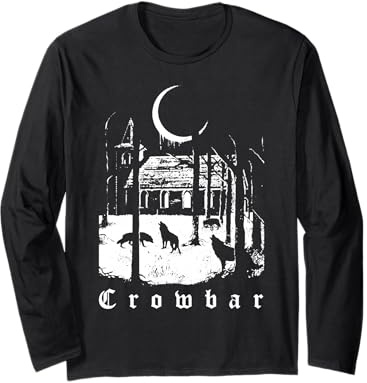 Vintage Forest Funny Retro Crowbar Meme Animal Basic Long Sleeve T-Shirt