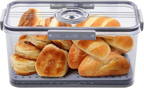 IGINOA Brotkasten Brotbox Brotaufbewahrung Toastbrotbox Bread Box für Knäckebrotdose Brotkorb Modern Knäckebrotbox Aufbewahrungsbox mit Deckel Küche Brotbehälter Frischhaltedosen Frischhaltebox