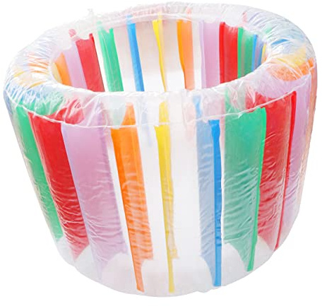 HANABASS Inflatable Floating Water Wheel Roller for Adults Heavy-duty PVC Crawling Giant Roll Ball with Rainbow Colors Quick Inflate Deflate Pool Float for Swimming and Grass Play Summer