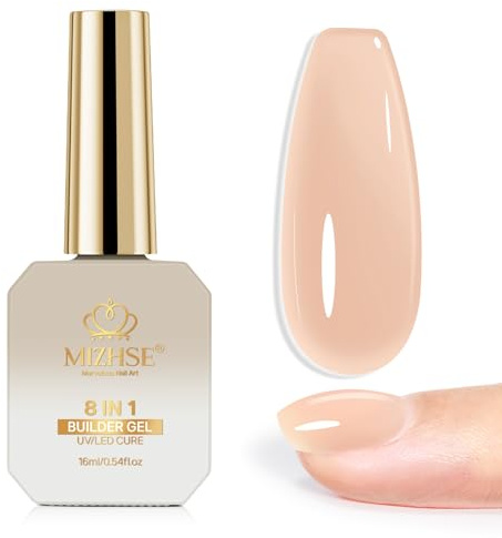 Aufbaugel für Gelnägel No File Nägel 8-in-1 UV Builder Gel in a Bottle Nude | Builder Gel No File, UV aufbaugel, Nägel Nagelverlängerung, Nageldesign, 16ml