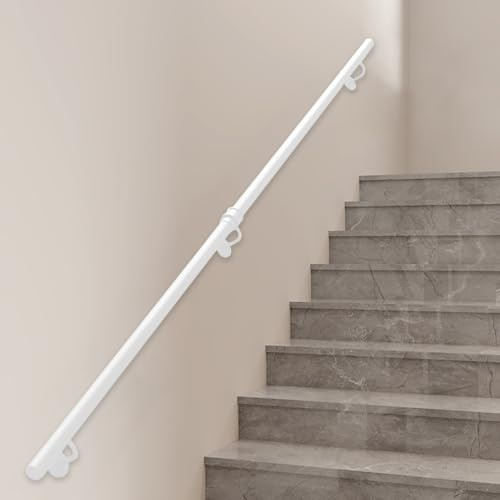 Trappräcke med konsoler, 1m 2m 3m 4m 5m 6m Halkfria trappräcken, Väggmonterade ledstänger för trappor inomhus utomhus Stödräcke(300cm)