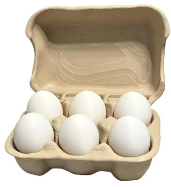 3D Printed Egg Carton Clicker,6 Egg Carton Keyboard Fidget Toy,Clicker Fidget With Mechanical Switch Keys For Office & Travel(White)